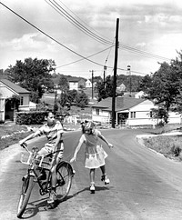 Children at Play on the Street in Oak Ridge 1948