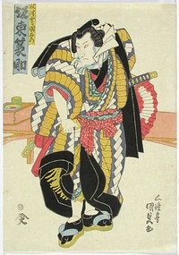 Näyttelijä bando minosuke painija akitsushima kuniemonin roolissa, 1829, by Utagawa Kunisada