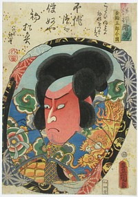 Näyttelijän roolimuotokuva sarjasta imayo oshie kagami, 1859 - 1860, by Utagawa Kunisada