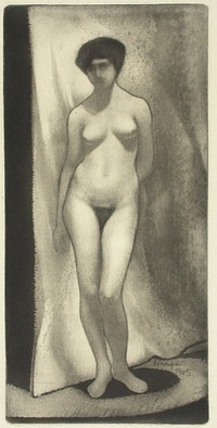 Female nude standing, 1905, Heikki Tandefelt