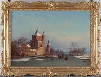 Winter landscape from holland, 1851, Joseph Magnus St&auml;ck