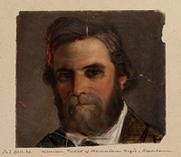 Portrait of marine painter bogöe from copenhagen, 1854 - 1855, Anders Ekman