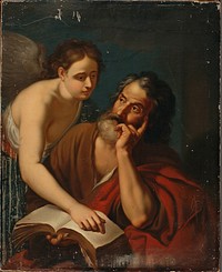 Matthew the evangelist and the angel, 1815 - 1849, Salomon Andersson