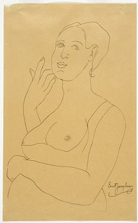 Half-length figure of a woman, Ernst Josephson