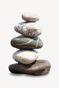 Zen stones, spirituality isolated design