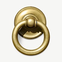 Brass doorknob isolated psd 