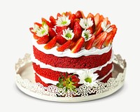 Red velvet sponge cake dessert collage element