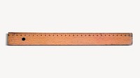Wooden ruler isolated design