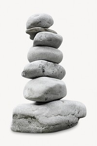 Zen stacked stones isolated design