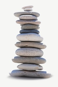Balancing stones collage element psd