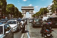 Champs Elysees Traffic. View public domain image source here