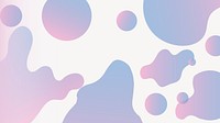 Pastel 3D liquid desktop wallpaper, abstract gradient background vector 