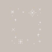 White glitter frame clipart vector