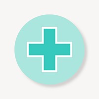 Health cross icon vector