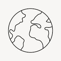 Globe icon, environment graphic vector