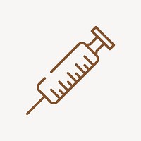 Needle icon, health graphic vector