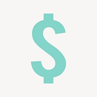 Dollar currency sign, finance graphic vector