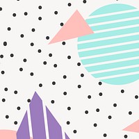 Pastel geometric memphis background vector