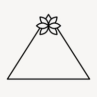 Floral triangle logo element design 