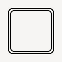 Square frame logo element psd