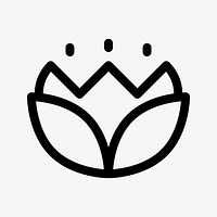 Simple flower logo element vector