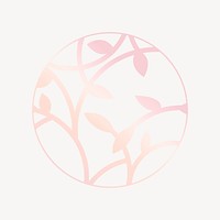 Gradient botanical logo element vector