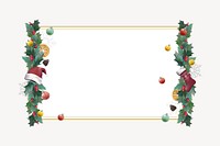 Festive Christmas border frame clipart vector