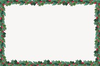 Festive Christmas frame, beige background vector