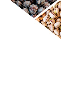 Nuts border white background