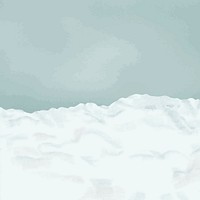 Winter aesthetic background, snow border psd