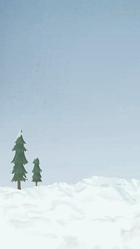 Winter snow aesthetic iPhone wallpaper, Christmas holiday background