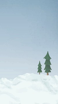 Winter snow aesthetic iPhone wallpaper, Christmas holiday background