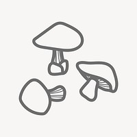 Mushroom collage element vector