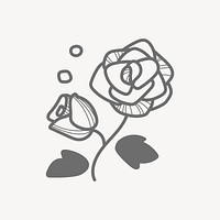 Rose collage element vector