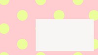 Pink polka dots frame vector