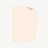 Pastel orange paper collage element vector