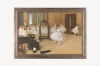 Edgar Degas' The Dance Class in frame, remixed by rawpixel