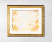 Watercolor autumn leaf picture frame