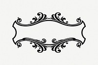 Vintage ornamental frame clipart, illustration psd. Free public domain CC0 image.