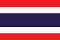 Thailand flag illustration. Free public domain CC0 image.