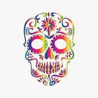 Mexican skull clipart, illustration vector. Free public domain CC0 image.