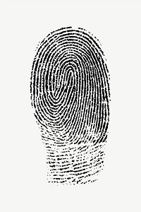 Fingerprint clipart, illustration psd. Free public domain CC0 image.