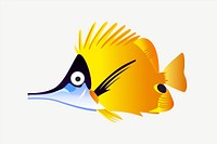 Forceps fish clipart, illustration psd. Free public domain CC0 image.
