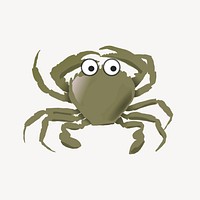 Green crab clipart, illustration vector. Free public domain CC0 image.