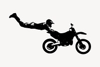 Stunt bike clipart, illustration. Free public domain CC0 image.