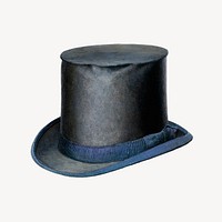 Gentlemen's top hat collage element psd