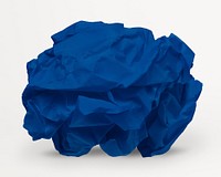 Blue crumpled paper