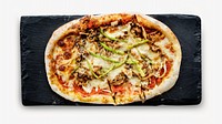 Homemade pizza isolated image