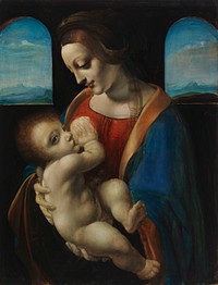 Madonna litta, copy after leonardo da vinci, 1896, by Magnus Enckell