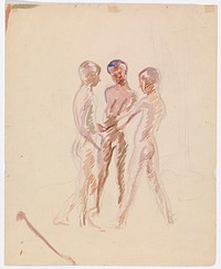 Three boys, 1900 - 1925, by Magnus Enckell
